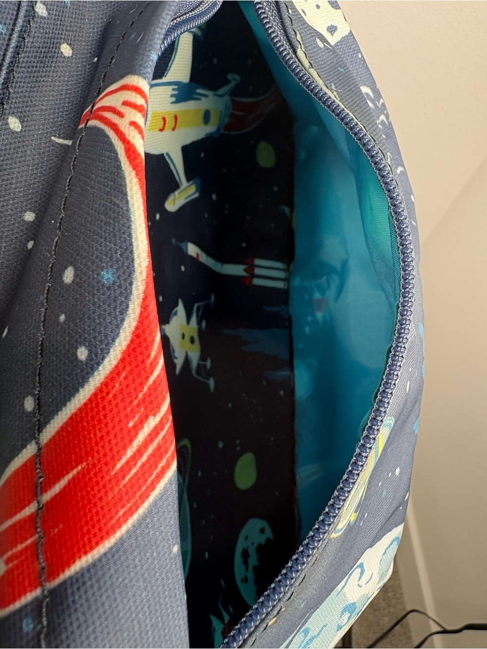 Mini Boden Outer Space & Rockets Waterproof Backpack - Picture 13 of 16
